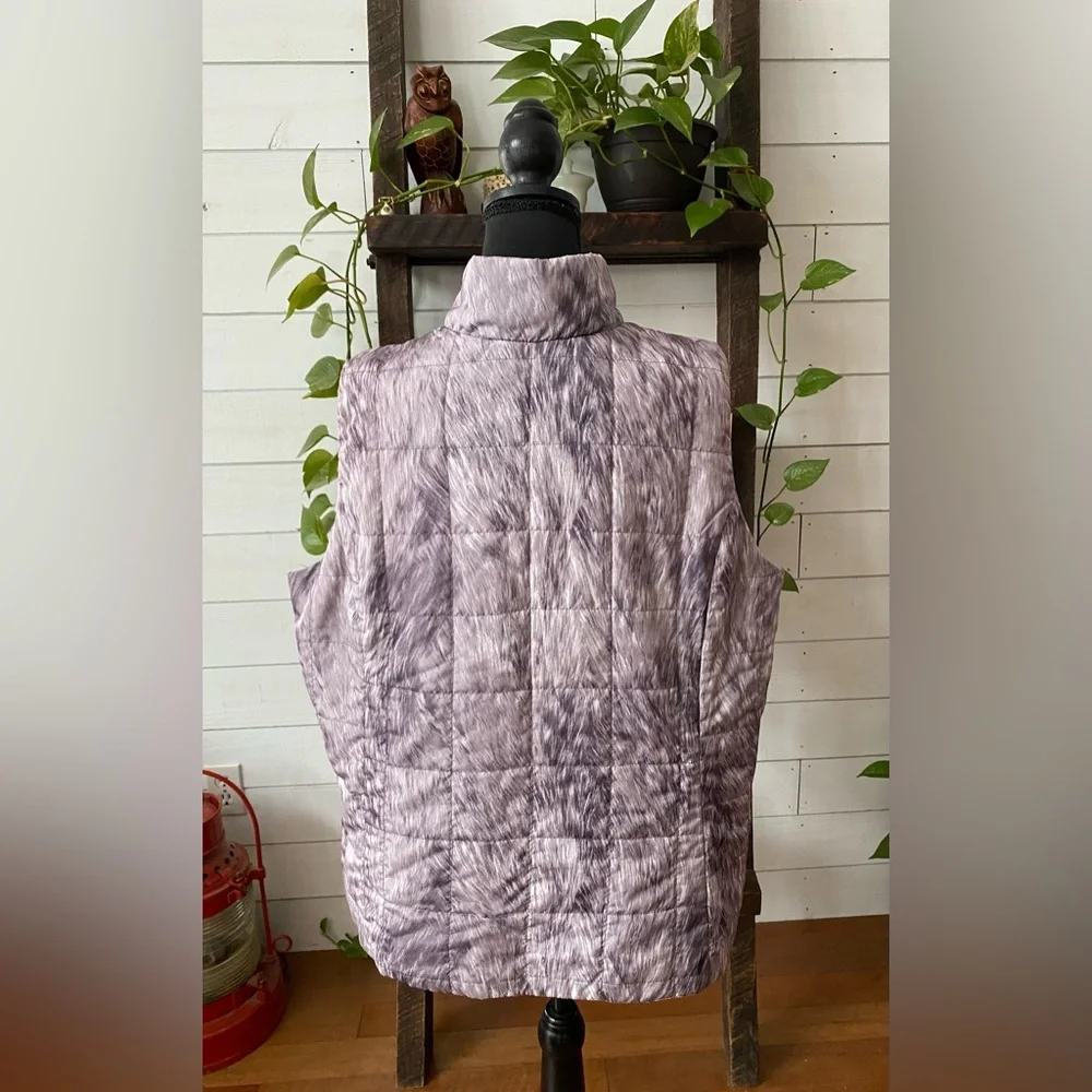 Mountain Lake: Purple, White and Gray Brushed Vest